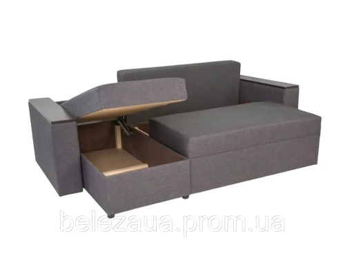 Кутовий диван Комфорт (сірий, 242х148 см)