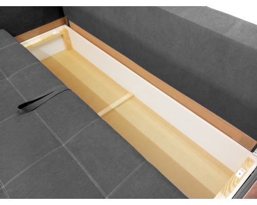 Диван Євро Б-222 (сірий, 226х105 см)