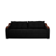 Диван Євро Б-222 (чорний, 226х105 см)