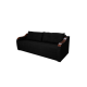Диван Євро Б-222 (чорний, 226х105 см)