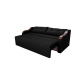 Диван Євро Б-222 (чорний, 226х105 см)