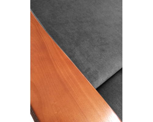 Диван Євро Б-222 (чорний, 226х105 см)