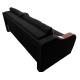Диван Євро Б-222 (чорний, 226х105 см)