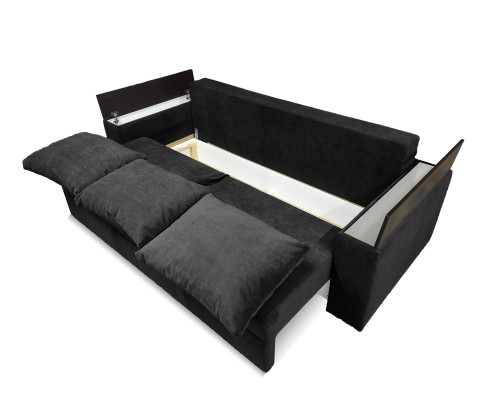 Диван Комфорт (чорний, 230х98 см)