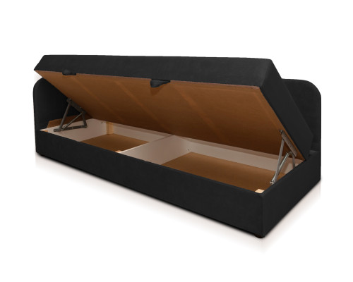 Диван Ліжко Ліра (чорний, 202х80 см)