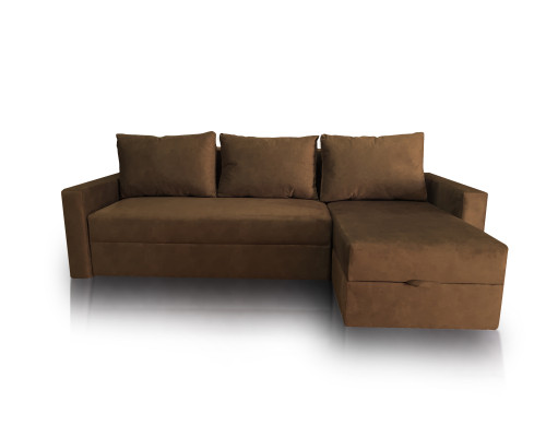 Кутовий диван Макс (коричневий, 245х155 см)